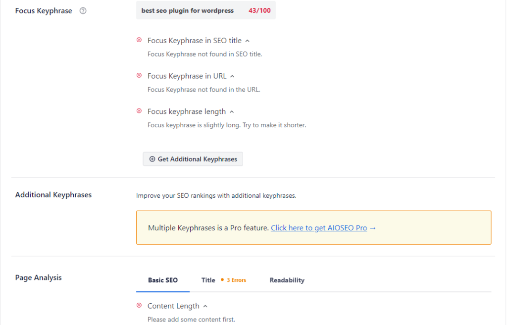 target keyword