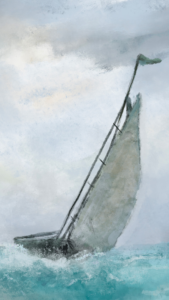 sailboat in a storm