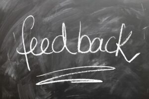 chalkboard that say feedback