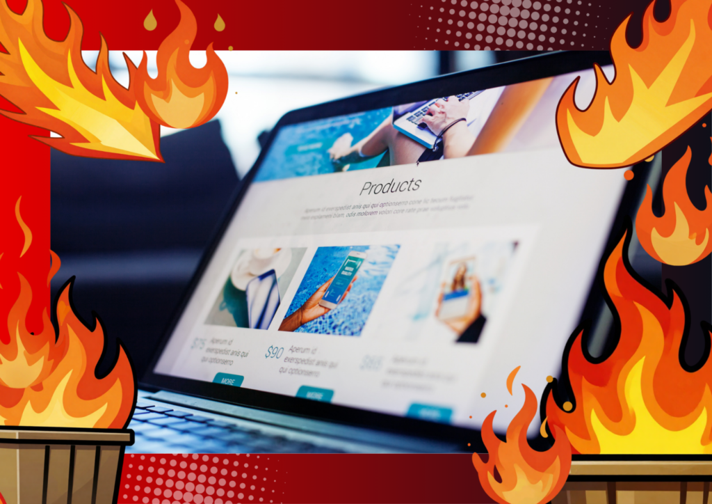 dumpster fire website